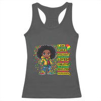I Am Black Child Racerback Tank Top Afro Girl African American Pride Black History Month
