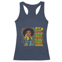 I Am Black Child Racerback Tank Top Afro Girl African American Pride Black History Month