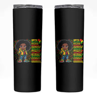 I Am Black Child Skinny Tumbler Afro Girl African American Pride Black History Month