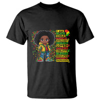 I Am Black Child T Shirt Afro Girl African American Pride Black History Month