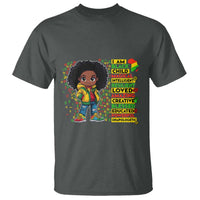 I Am Black Child T Shirt Afro Girl African American Pride Black History Month