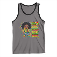 I Am Black Child Tank Top Afro African American Pride Black History Month