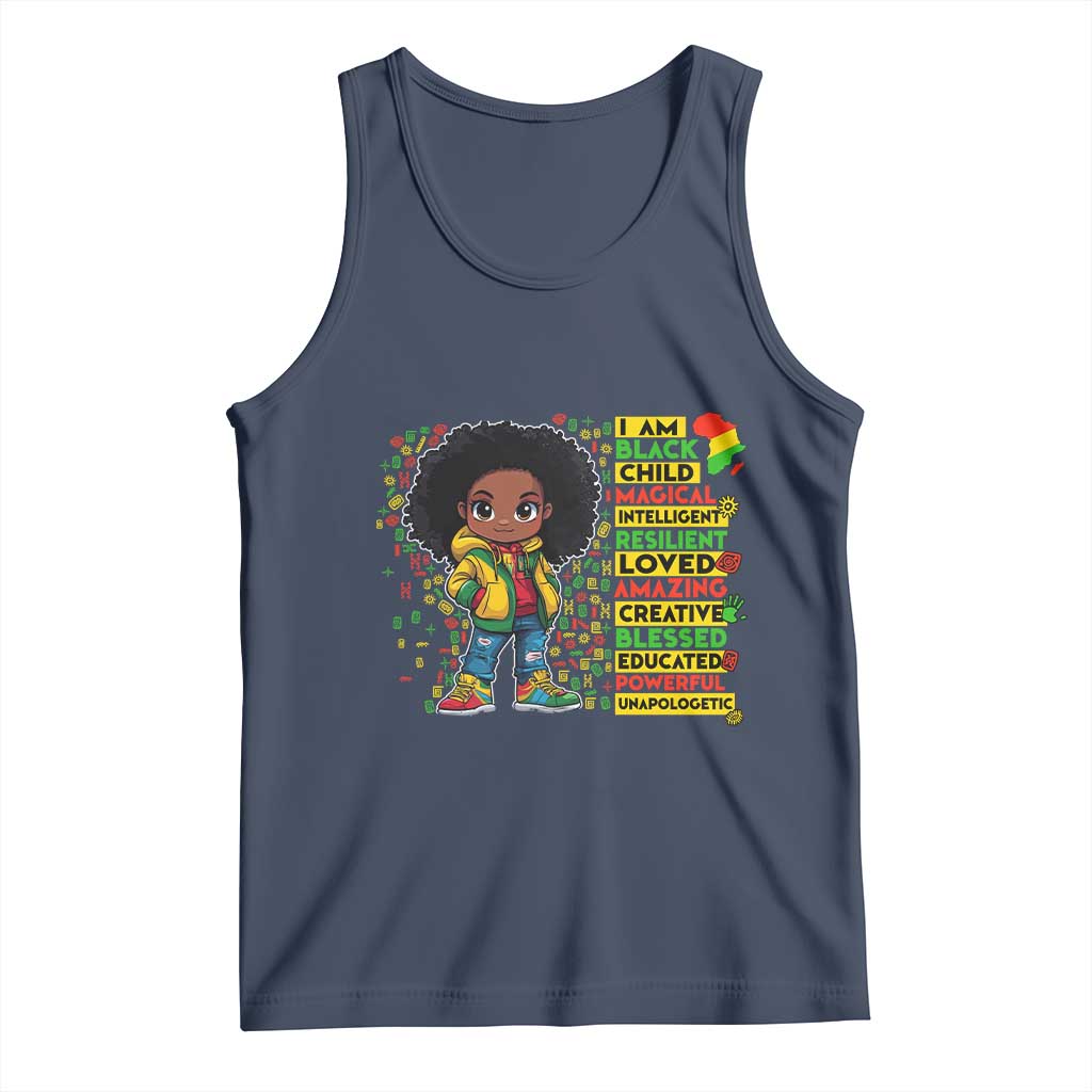I Am Black Child Tank Top Afro African American Pride Black History Month