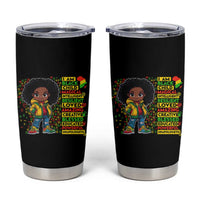 I Am Black Child Tumbler Cup Afro Girl African American Pride Black History Month