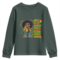 I Am Black Child Youth Sweatshirt Afro Girl African American Pride Black History Month