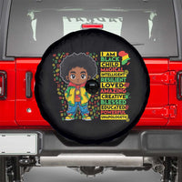 I Am Black Child Spare Tire Cover Afro Boy African American Pride Black History Month