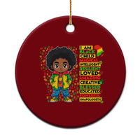 I Am Black Child Ceramic Ornament Afro Boy African American Pride Black History Month - Wonder Print Shop