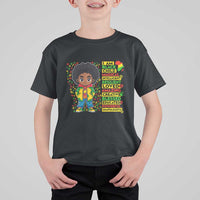I Am Black Child T Shirt For Kid Afro Boy African American Pride Black History Month
