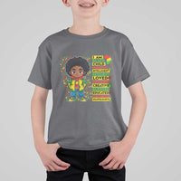 I Am Black Child T Shirt For Kid Afro Boy African American Pride Black History Month