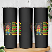 I Am Black Child Skinny Tumbler Afro Boy African American Pride Black History Month