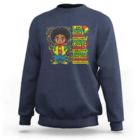 I Am Black Child Sweatshirt Afro Boy African American Pride Black History Month
