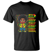 I Am Black Child T Shirt Afro Boy African American Pride Black History Month