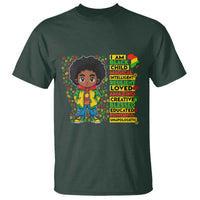 I Am Black Child T Shirt Afro Boy African American Pride Black History Month