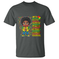 I Am Black Child T Shirt Afro Boy African American Pride Black History Month