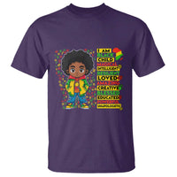 I Am Black Child T Shirt Afro Boy African American Pride Black History Month