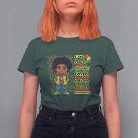 I Am Black Child T Shirt For Women Afro Boy African American Pride Black History Month