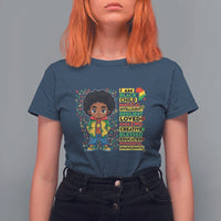 I Am Black Child T Shirt For Women Afro Boy African American Pride Black History Month
