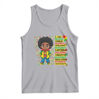 I Am Black Child Tank Top Afro Boy African American Pride Black History Month