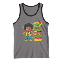 I Am Black Child Tank Top Afro Boy African American Pride Black History Month