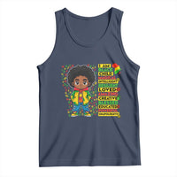I Am Black Child Tank Top Afro Boy African American Pride Black History Month