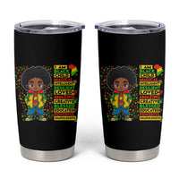 I Am Black Child Tumbler Cup Afro Boy African American Pride Black History Month