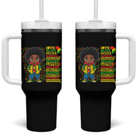 I Am Black Child Tumbler With Handle Afro Boy African American Pride Black History Month