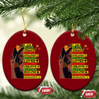 I Am Black Woman Ceramic Ornament Locd African American Pride Black History Month - Wonder Print Shop