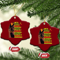 I Am Black Woman Ceramic Ornament Locd African American Pride Black History Month - Wonder Print Shop