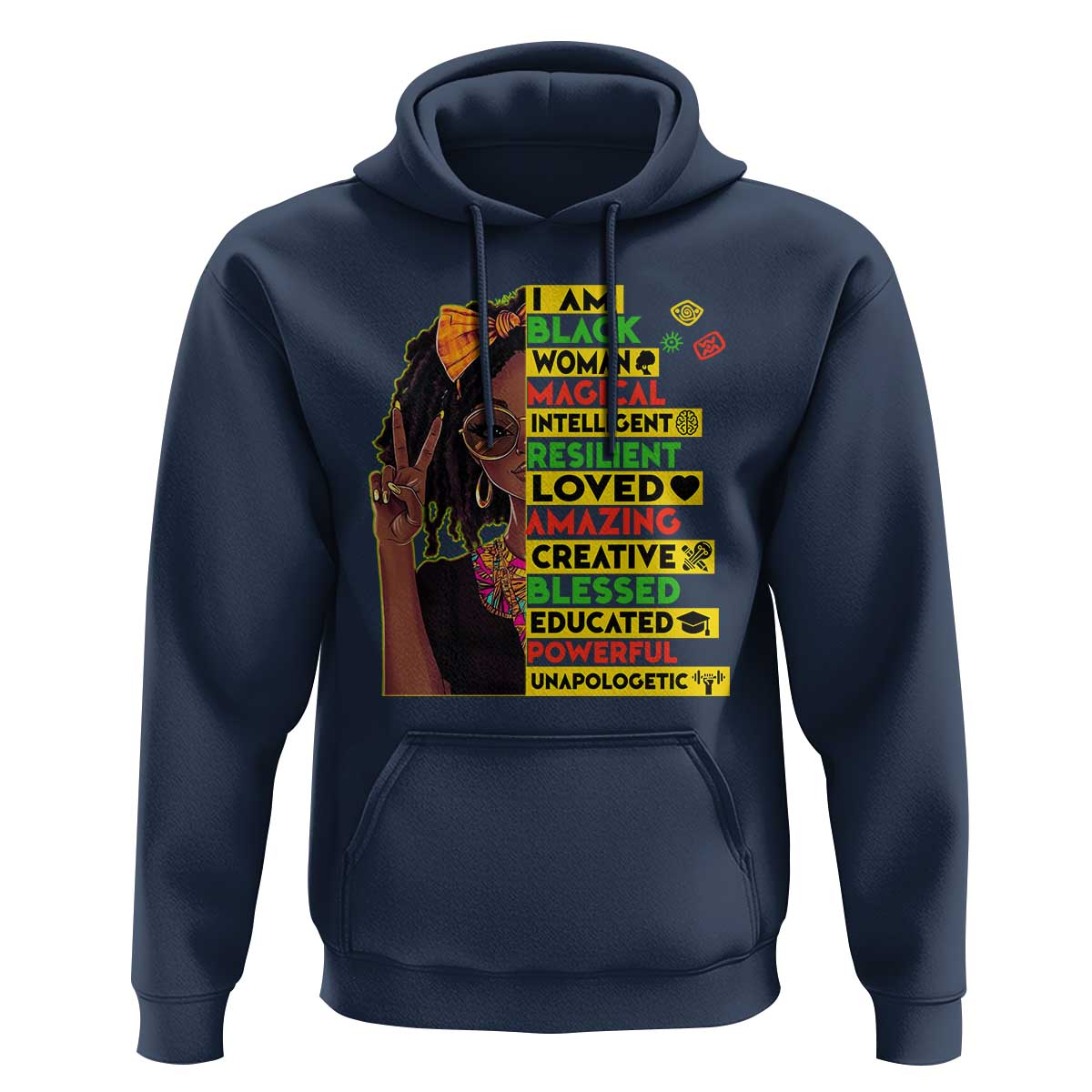 I Am Black Woman Hoodie Locd African American Pride Black History Month