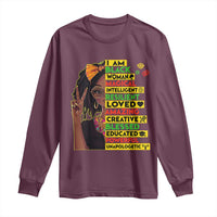 I Am Black Woman Long Sleeve Shirt Locd African American Pride Black History Month