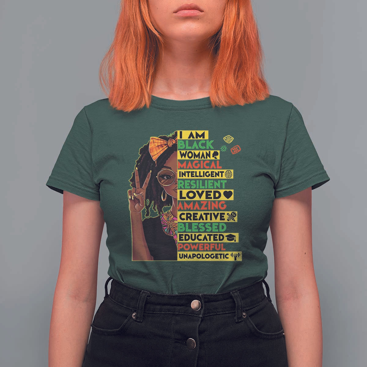 I Am Black Woman T Shirt For Women Locd African American Pride Black History Month