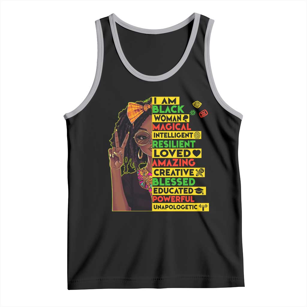 I Am Black Woman Tank Top Locd African American Pride Black History Month