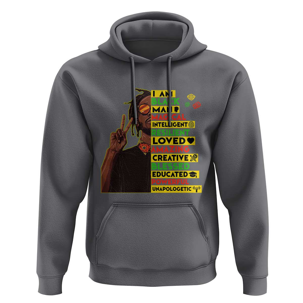 I Am Black Man Hoodie Cool Locd African American Pride Black History Month