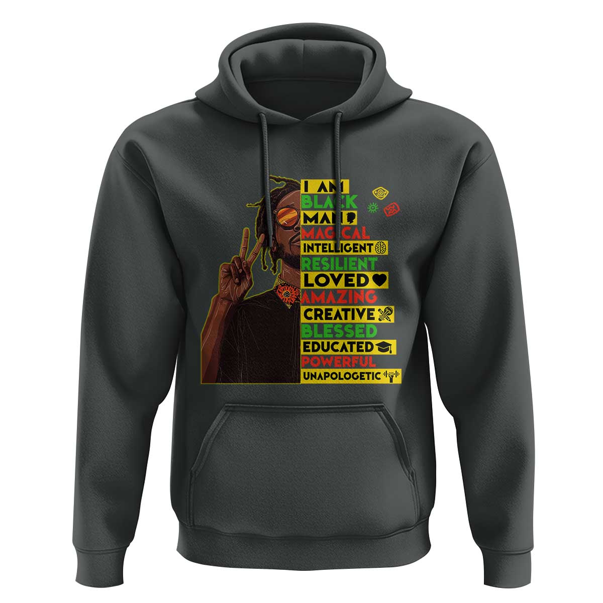 I Am Black Man Hoodie Cool Locd African American Pride Black History Month