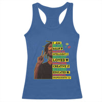 I Am Black Man Racerback Tank Top Cool Locd African American Pride Black History Month