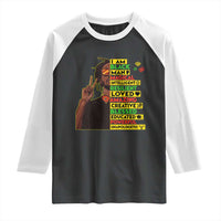I Am Black Man Raglan Shirt Cool Locd African American Pride Black History Month