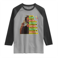 I Am Black Man Raglan Shirt Cool Locd African American Pride Black History Month