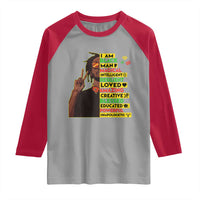 I Am Black Man Raglan Shirt Cool Locd African American Pride Black History Month