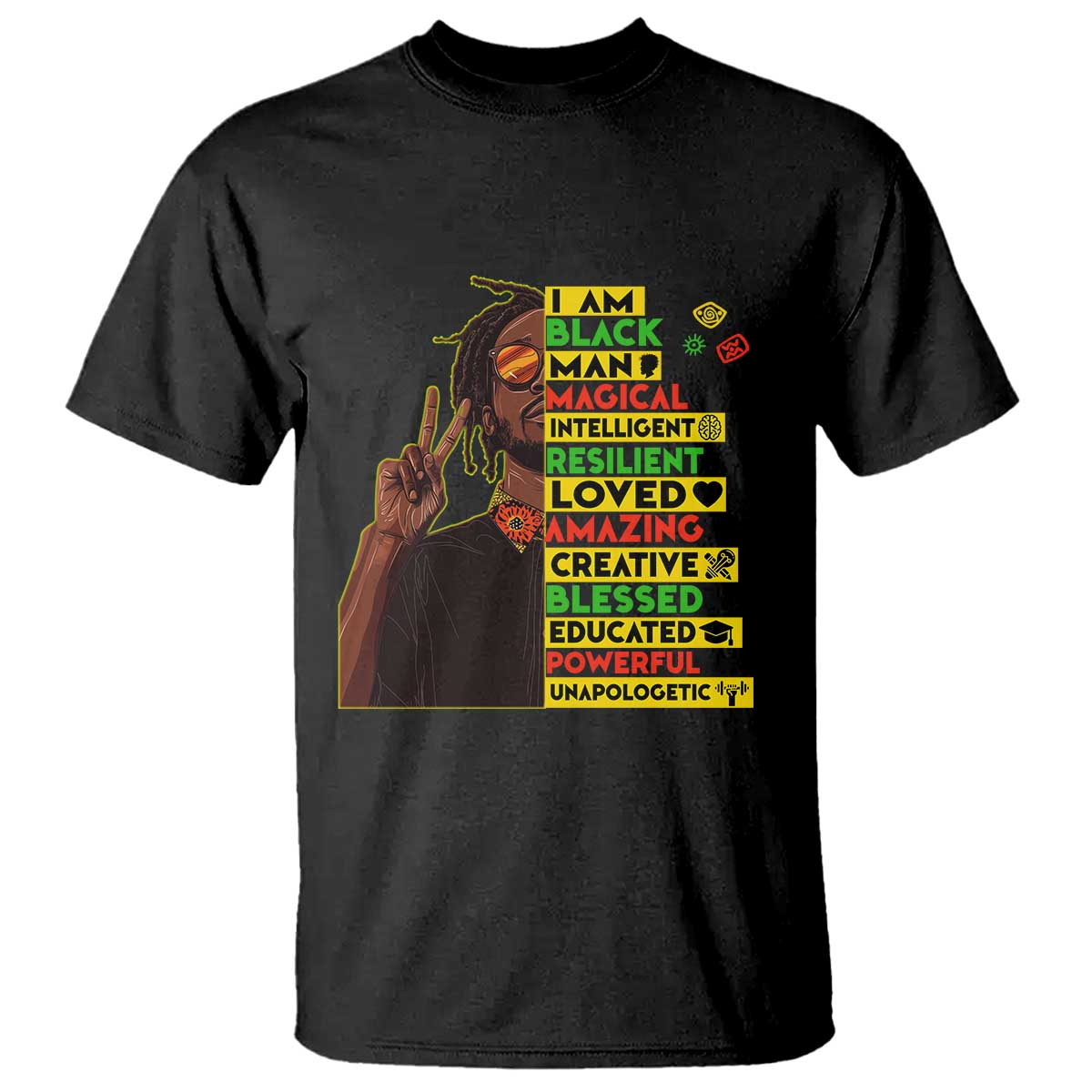 I Am Black Man T Shirt Cool Locd African American Pride Black History Month