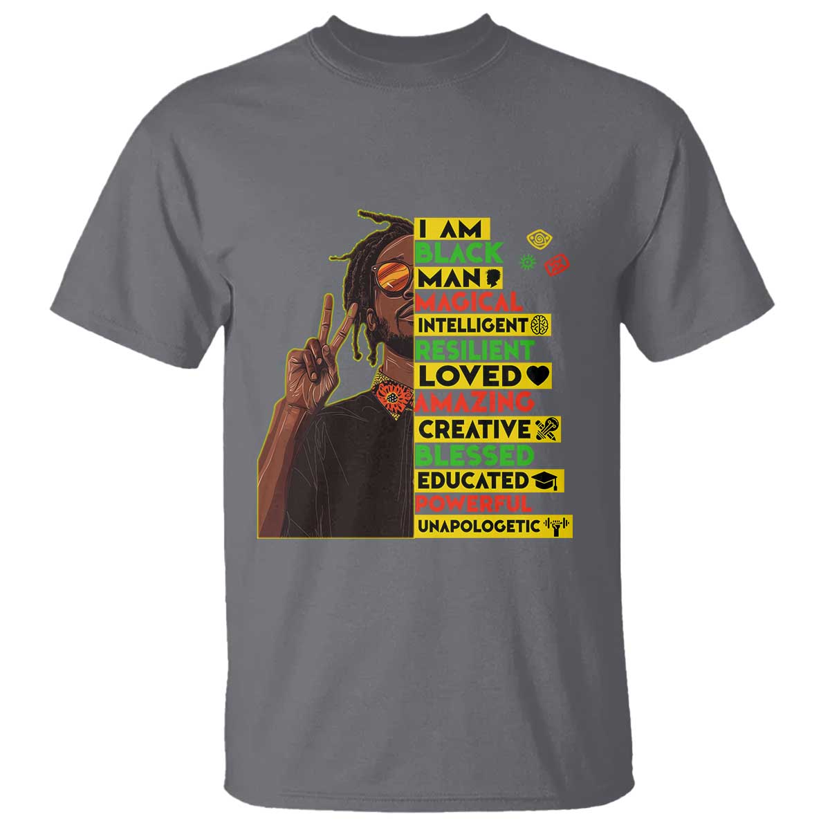 I Am Black Man T Shirt Cool Locd African American Pride Black History Month