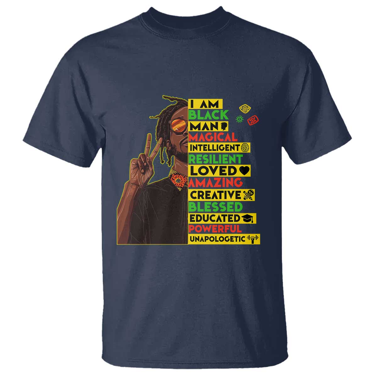I Am Black Man T Shirt Cool Locd African American Pride Black History Month