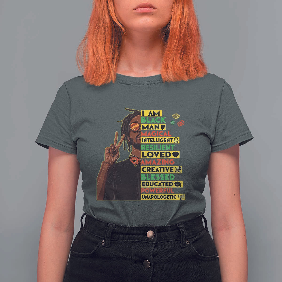 I Am Black Man T Shirt For Women Cool Locd African American Pride Black History Month