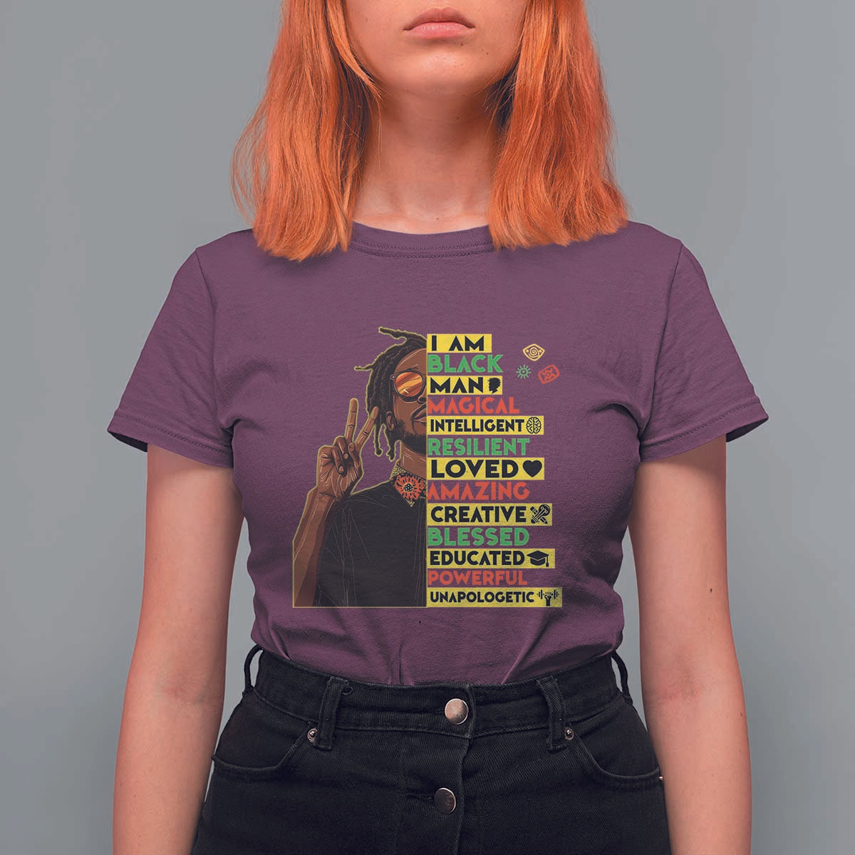 I Am Black Man T Shirt For Women Cool Locd African American Pride Black History Month