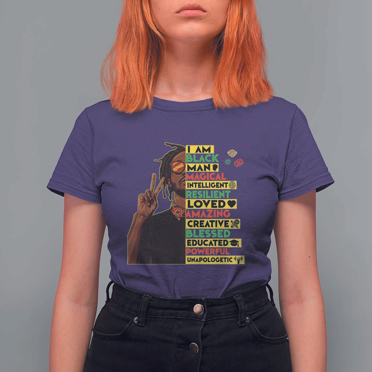 I Am Black Man T Shirt For Women Cool Locd African American Pride Black History Month