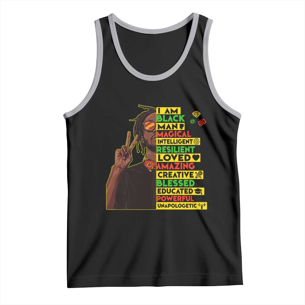 I Am Black Man Tank Top Cool Locd African American Pride Black History Month