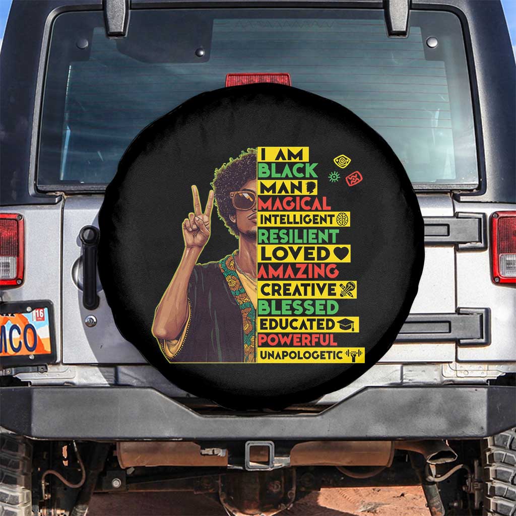 I Am Black Woman Spare Tire Cover Afro African American Pride Black History Month