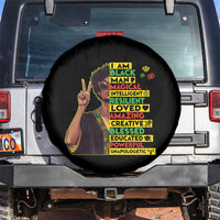 I Am Black Woman Spare Tire Cover Afro African American Pride Black History Month