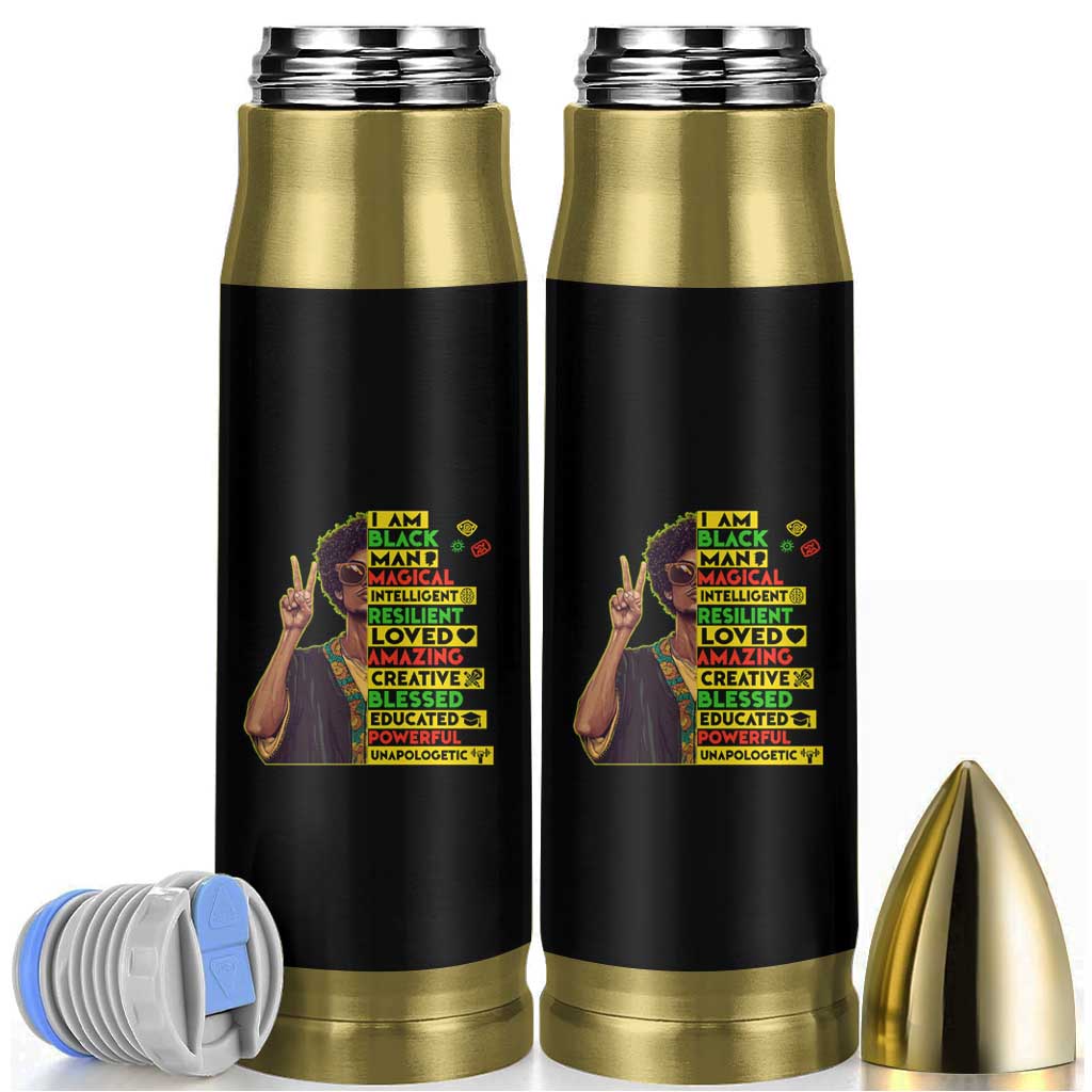 I Am Black Woman Bullet Tumbler Afro African American Pride Black History Month