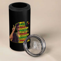 I Am Black Woman 4 in 1 Can Cooler Tumbler Afro African American Pride Black History Month
