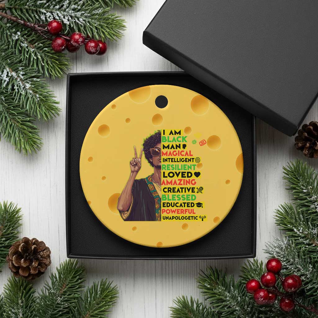 I Am Black Woman Ceramic Ornament Afro African American Pride Black History Month - Wonder Print Shop